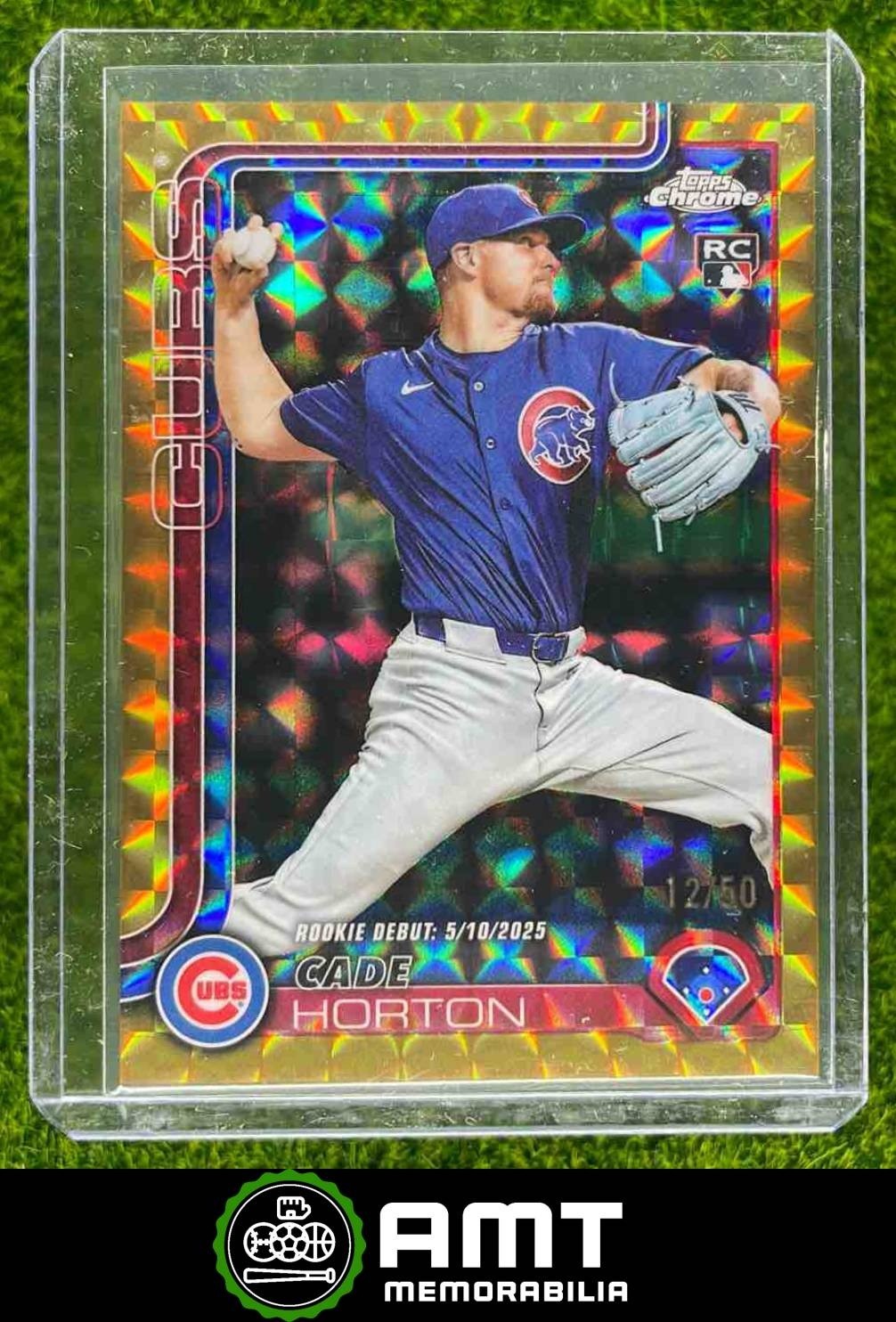 Cade Horton RC 2025 Topps Chrome Update /50 Gold Geometric Refractor Cubs USC102