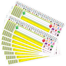 Traditional Manuscript Nameplates Self Adhesive Primary Students Desk Plates Pac