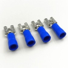 100 Blue 16-14 Gauge AWG Vinyl Female Wire Terminal Quick Disconnect Connector