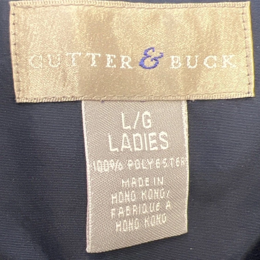 Cutter & Buck Women Adare Golf Club Crest Logo Black Full Zip Vest Large - Image 4 of 4