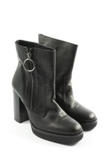 ZARA WOMAN Stivaletto con zip Donna Scarpina di lana Taglia IT 40 nero