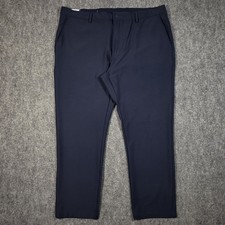 NWT Greg Norman Mens 40x29 Pants Blue Stretch Performance Pockets Flat Front
