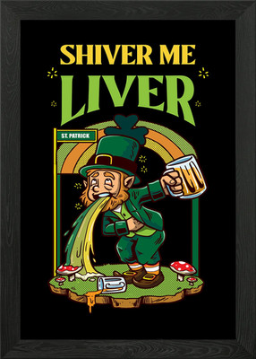 Shiver Me Liver Framed Wall Art Poster Canvas Print Picture