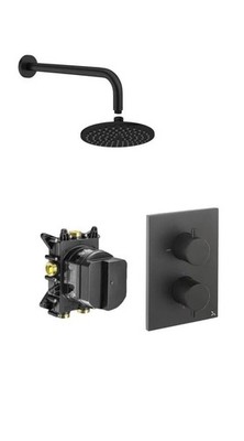 Crosswater MPRO Matt Black - PROCB1000LBPM+CROSSBOX+Matt Black Pro200M+Duscharm