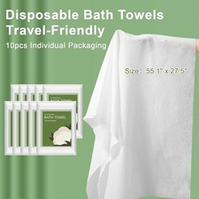 NIP Ultra Soft Disposable Bath /Shower Towels, 55"x27.5" 10 pack 