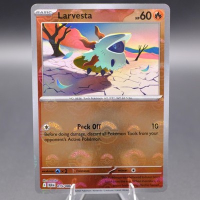 Larvesta (Poke Ball Pattern) 015/086 Common SV: Black Bolt Pokemon TCG NM