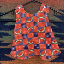 Vintage Watermelon Baby Top Summer. Beach. 6-9 Months. Rare. USA. Polkadots 