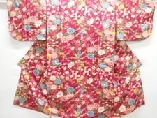 7698156: JAPANESE KIMONO / ANTIQUE KIMONO / FLORAL PLANTS