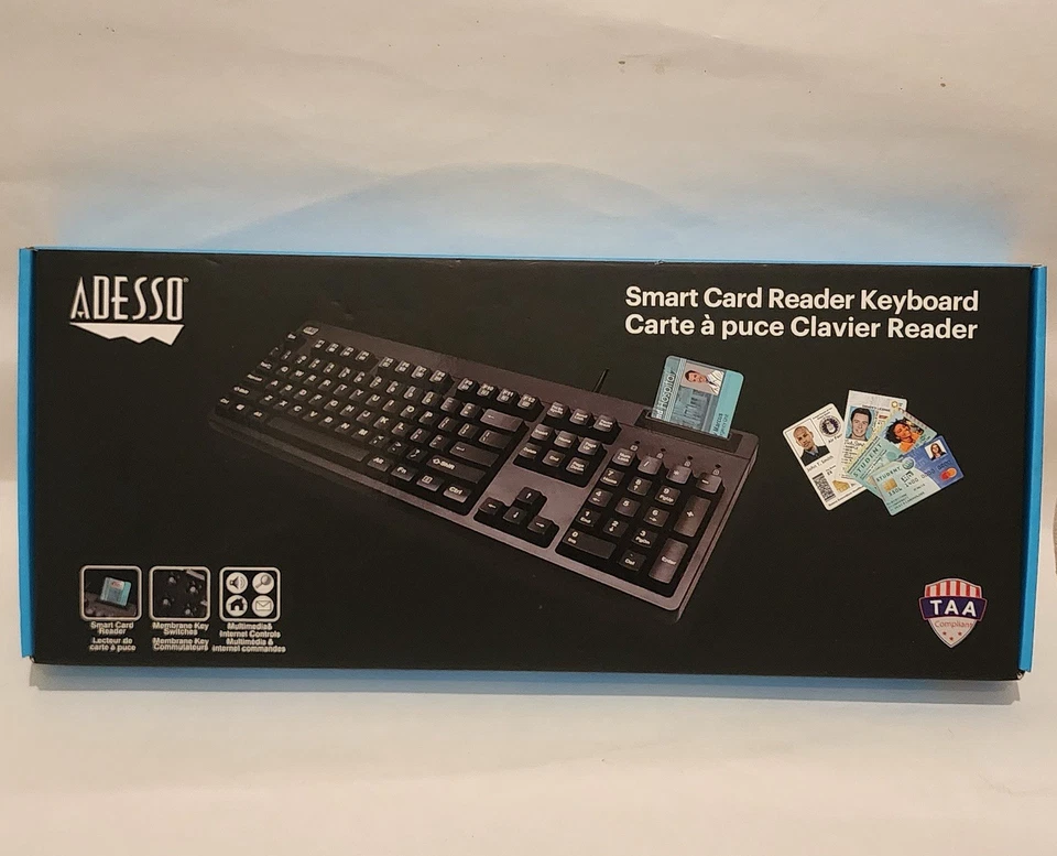 ADESSO Card Reader Keyboard Model (AKB-630SB-TAA) - Image 2 of 4