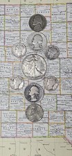 "Vintage Estate Coin Auction" 1942 [9 Coin Lot]  1.125 oz Silver "Wartime Issue"