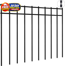 10 Pack - 17"x12" Animal Barrier Fence, 14Ft L No Dig Fence A, Black