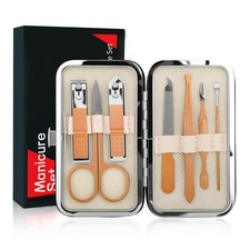 Manicure Set Gift for Women, 7 in 1 Stainless Steel Professional Rosegold 