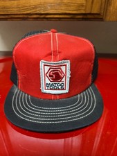 Vtg Matco Tools Hat Baseball Cap Trucker Snapback Black Red Mesh Made In USA