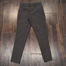 Mario Serrani Womens Medium Textured Pull-On Green Pants Slim Leg Career Dress