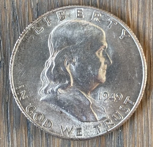 1949-S Franklin Silver Half Dollar UNC Luster Key Date