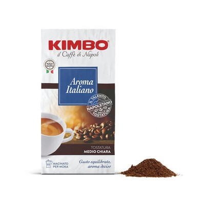 Kimbo Gemahlener Kaffee für Mokka Mischung Aroma Italiano  20 Packungen zu 250 g