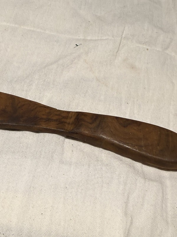 Vintage Seven Inch Hand Carved Burl Walnut Knife