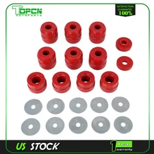 FOR 1987-1995 1996 Jeep Wrangler YJ Body Mount Bushings Insert Red 22 Piece Kit
