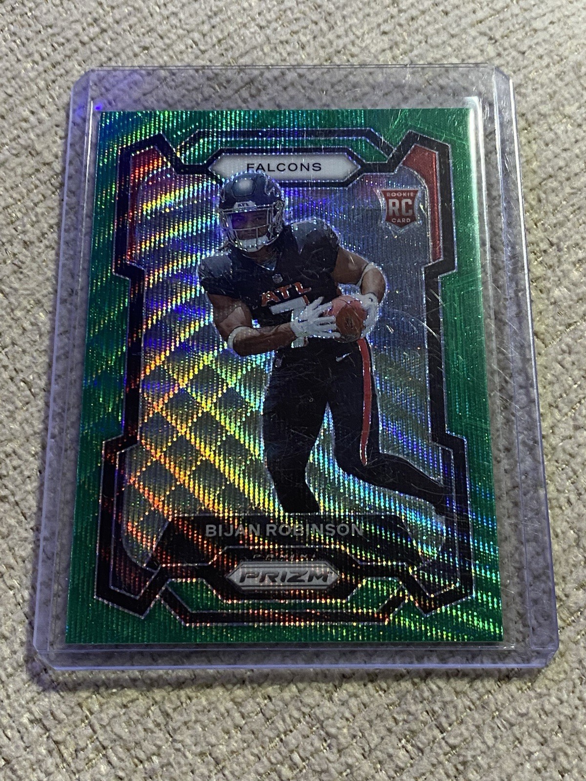 2023 Panini Prizm - Rookies Green Wave Prizm #305 Bijan Robinson (RC)
