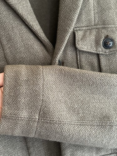 De Colección Polo Ralph Lauren Talla M Algodón Verde Espiga Bolsillos Chal Cárdigan Chaqueta - Imagen 8 de 11