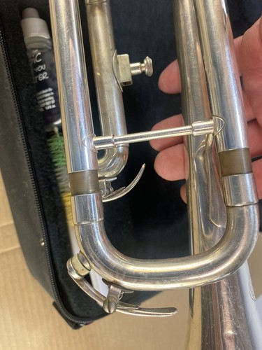 Amati Kraslice Student 213 trumpet Mouth Piece + Case Nickel Silver Band Instrum - Picture 13 of 15