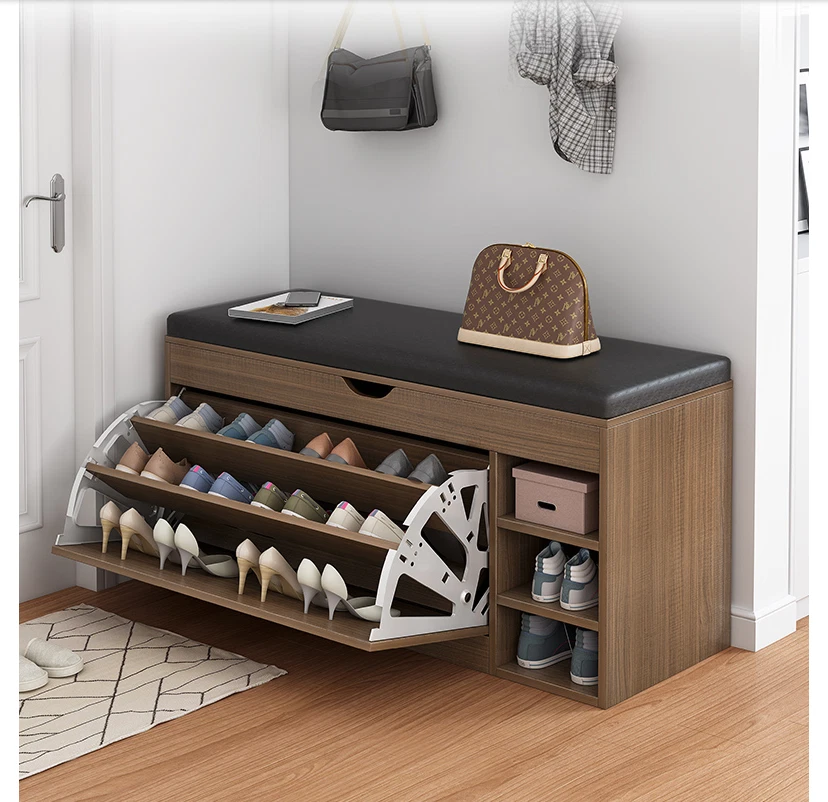 Foret Shoe Cabinet Seat Stool Storage Bench Box Rack Organiser