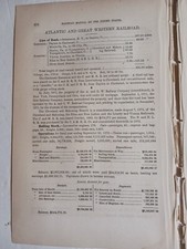 1875 Train Report ATLANTIC & GREAT WESTERN RAILROAD Salamanca NY Dayton Ohio 