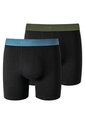 SCHIESSER Herren Long-Shorts Cyclist 2er Pack 95/5Organic Gr  M L XL XXL 3XL 4XL