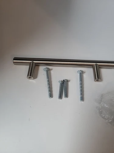 Lot Of Seven Naples 96 mm Center-to-Center Bar Pull, Satin Nickel  - Picture 4 of 5