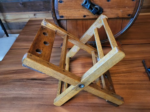Antique Primitive Table Top Hand Crank Wood Cylinder Barrel Butter Churn - Picture 13 of 15