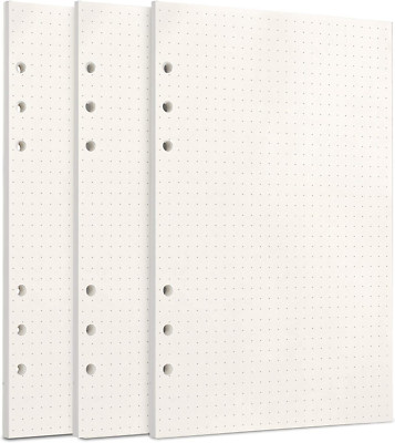135 Blätter Dot Grid Papier A5 6-Loch Nachfüllpapier für Filofax