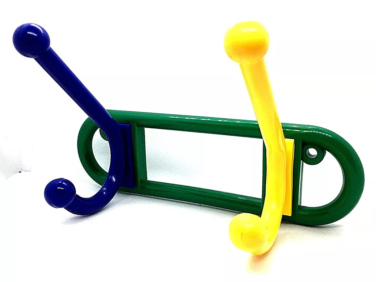 Hat And Coat Hooks Multi Coloured Double Funky Kids Door Hangers 580