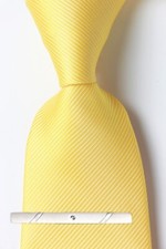 New Classic Solid Striped Yellow JACQUARD WOVEN 100 Silk Men's Necktie Tie