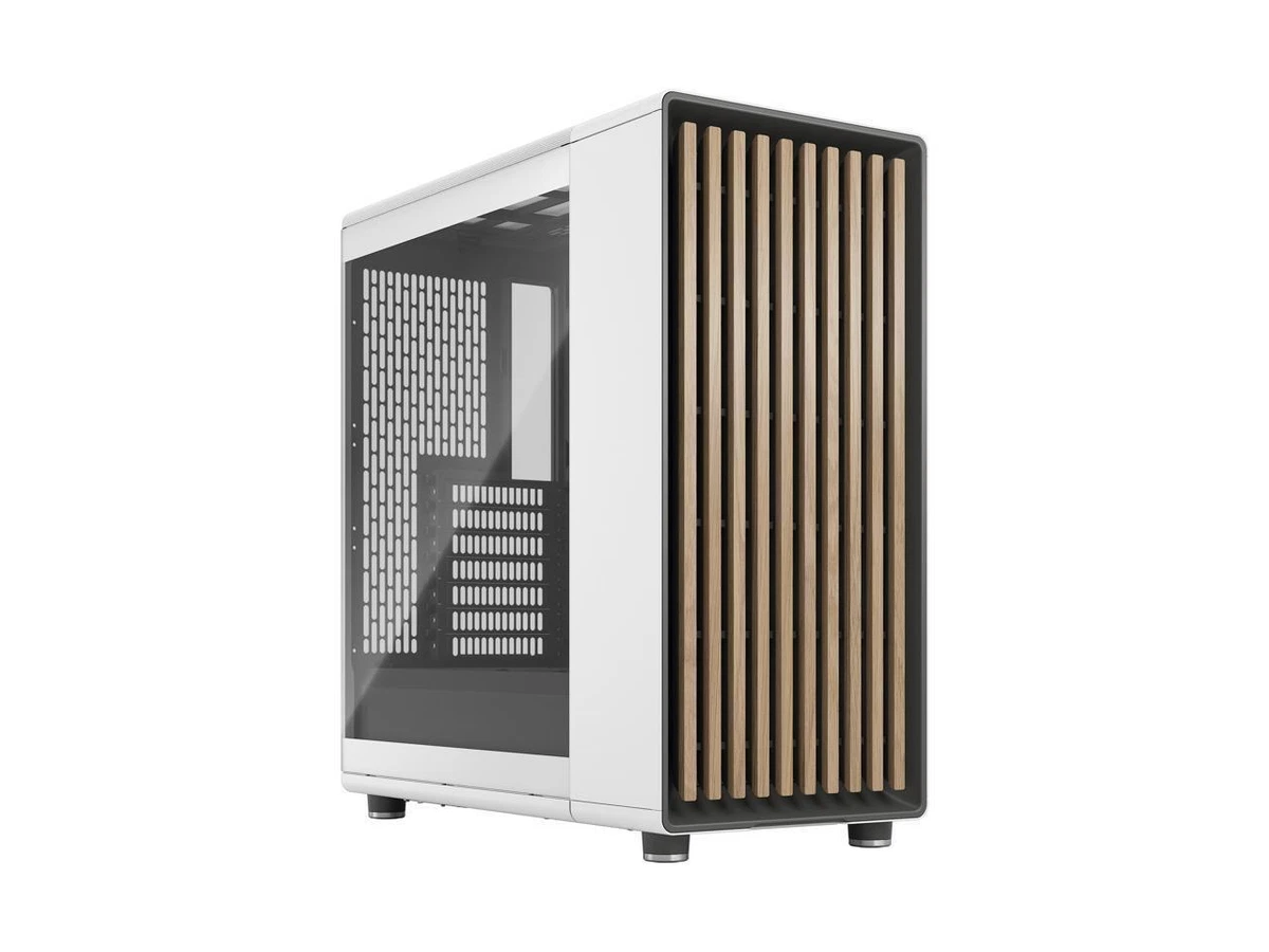 Fractal Design North Mid Tower Case - Chalk White TG Clear for