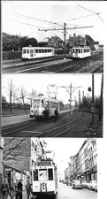 SNCV - NMVB  - 3 x photos  trams ( Bruxelles , Linden , Vossem )    ( 3 )