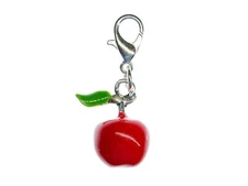Apple Fruit Charm Zipper Pull Miniblings 3D Red