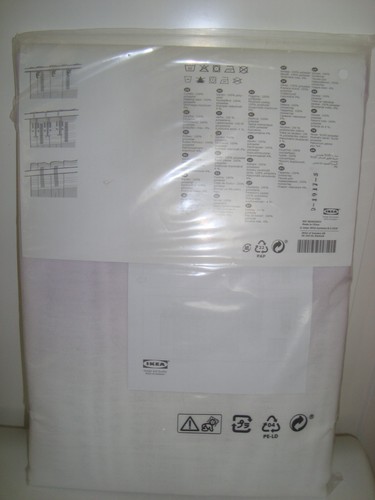 Ikea Pair of Curtains 2 Panels Strandtrift Purple Lilac Violet White 904.472.61 - Picture 12 of 12