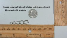 Heavy Duty SS Split ring assortment 50 pcs 10ea 5 smaller sizes 2 3 4 5 and 6