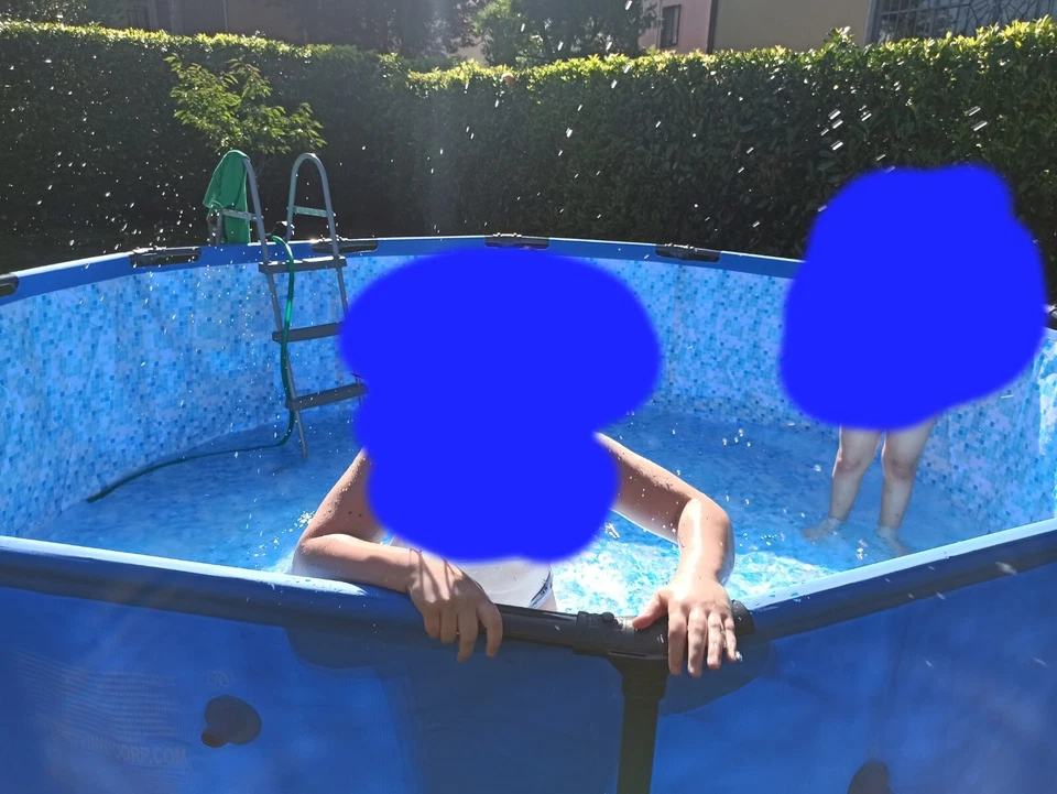 piscina fuori terra usata con filtro a sabbia nuovo, diametro 3,66 m altezza 1m - Immagine 2 di 3