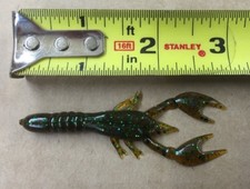 2" Body(3" Total) Crawfish Bass Fishing Lure 100 pack Crawdad US Made Pick Color