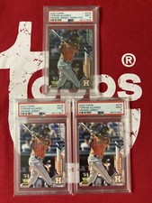2020 Topps YORDAN ALVAREZ Rainbow FOIL + Base PSA 9 Mint  RC #276 Astros LOT x3