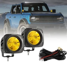 AUXBEAM 2x 3.5" Inch LED Light Driving Work Fog Lamps For Offroad ATV UTV Pickup