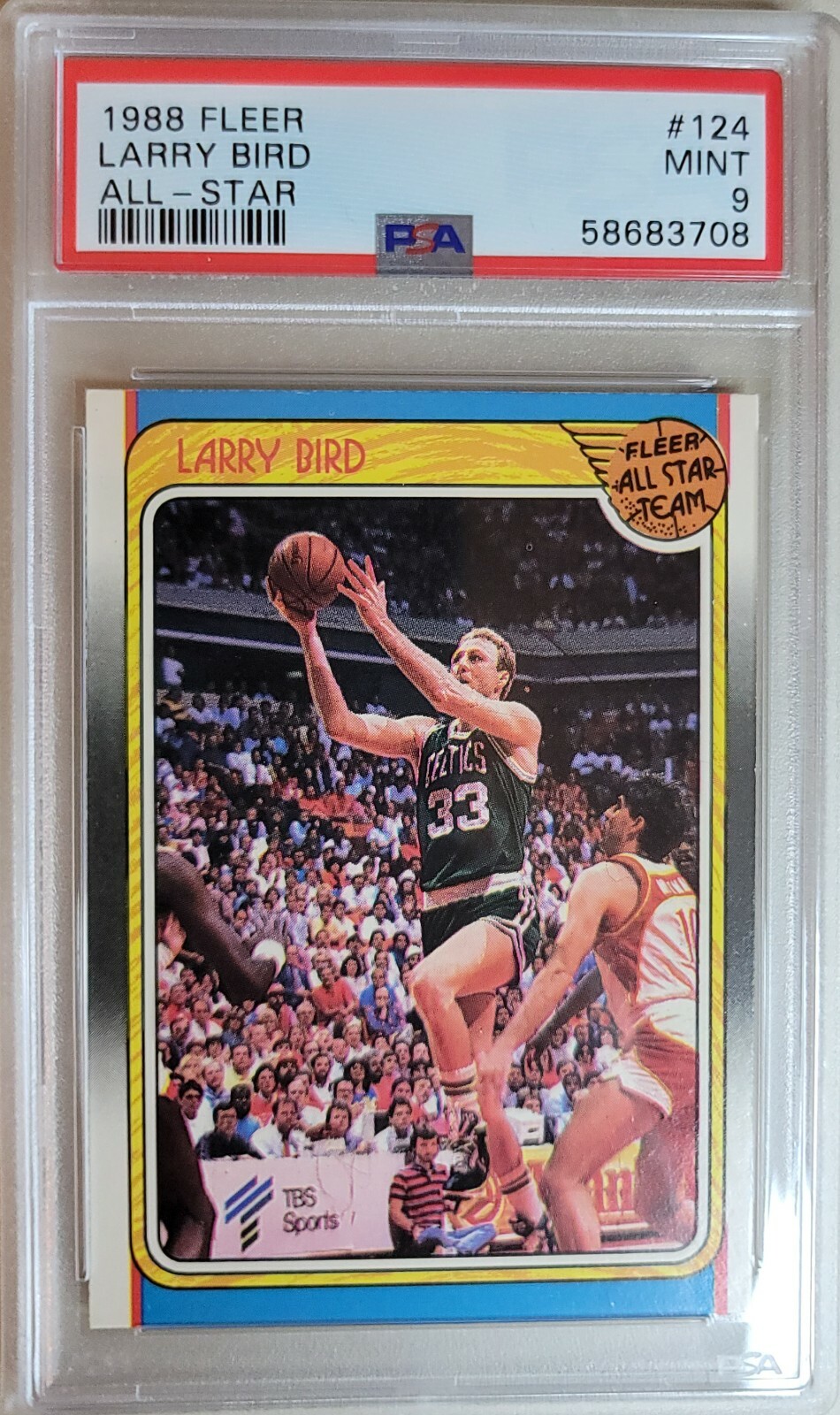 1988-89 Fleer Larry Bird #124 PSA 9 MINT HOF