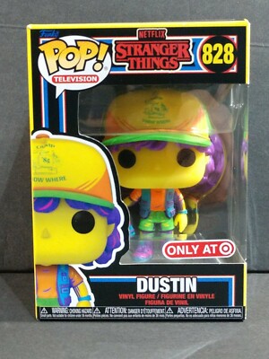 Funko POP Stranger Things DUSTIN Black Light Target Exclusive #828 