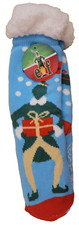 Rare ELF THE MOVIE Women SHERPA LINED SLIPPER SOCKS Christmas One Size New 32418