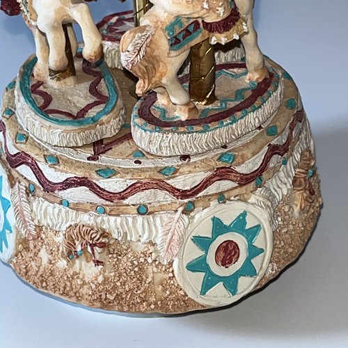 RARE Vintage “Ten Little Indians” Musical Carousel Tested And Works! Great Cond. - Picture 10 of 10
