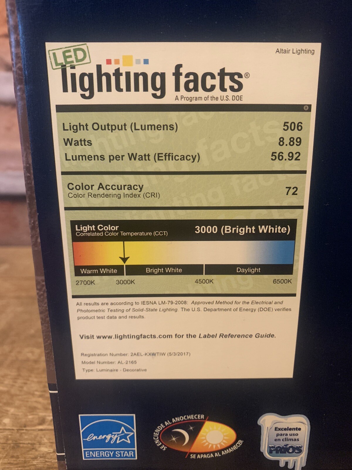 Altair Lighting AL2165 LED Wall Mounted Lantern (1600099) Compra