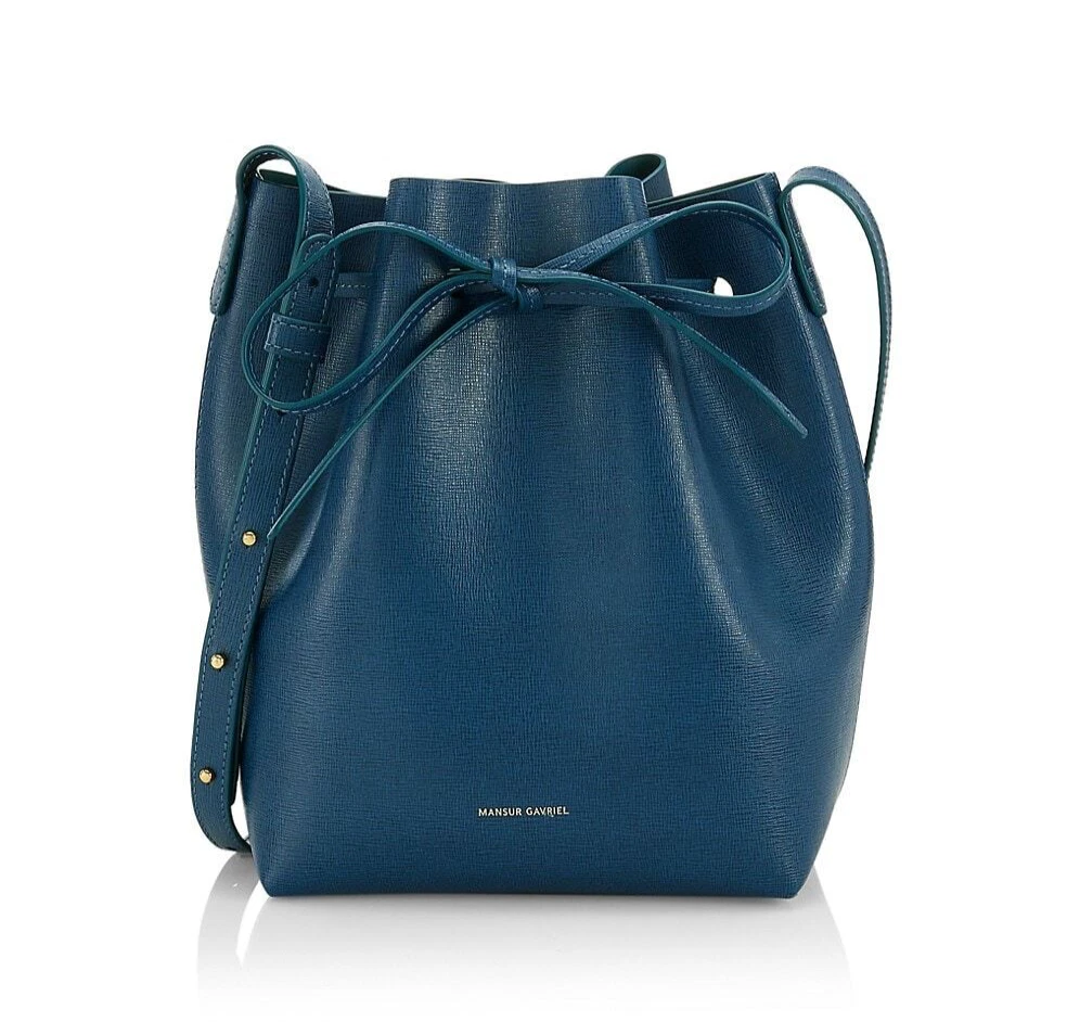 Mansur Gavriel Mini Leather Bucket Bag