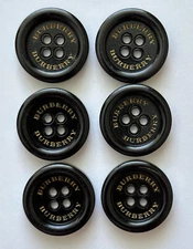 BURBERRY TRENCH COAT AUTHENTIC REPLACEMENT BUTTONS 25MM SET OF 6 BRAND NEW !!!!