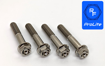 M8 x 35mm lang Titan Quetschschraubensatz Ti Sechskant Flanschschrauben 8x35 glatt Sechskant